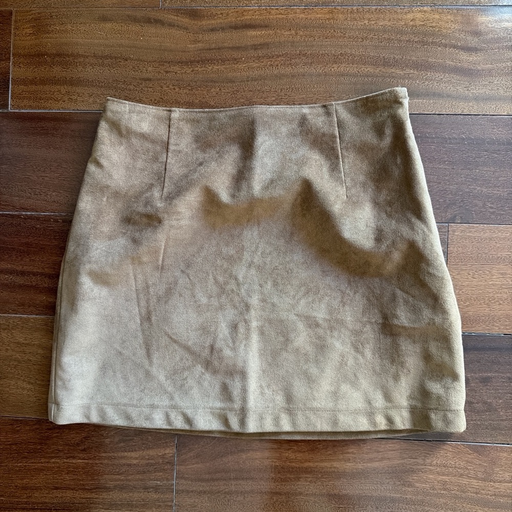 Abercrombie & Fitch Tan Suede Mini Skirt